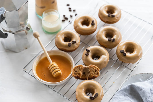 Honey and coffee doughnuts