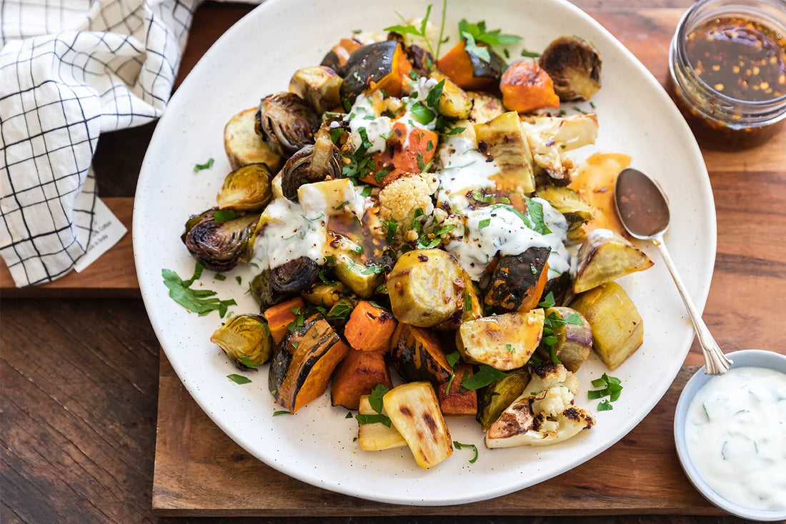 dish of roast vegetables